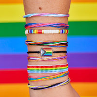 Woven Rainbow Seed Bead Bracelet Gallery Thumbnail