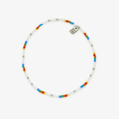 Rainbow Seed Bead Stretch Anklet