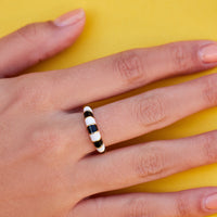 Striped Enamel Ring Gallery Thumbnail