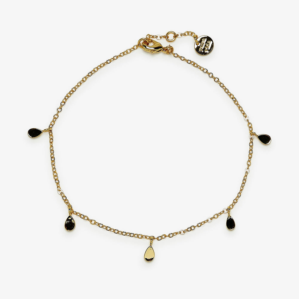 Teardrop Charm Chain Anklet 1