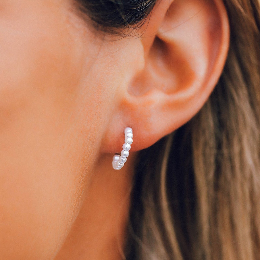 Pearl Hoop Earrings 2