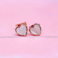 Heart of Pearl Stud Earrings Gallery Thumbnail
