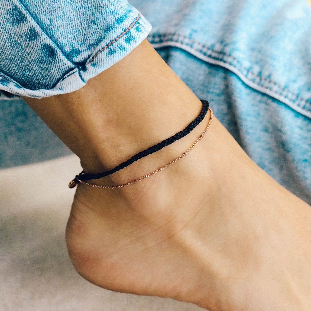 1pc Fashionable & Unique S925 Silver Safety Clasp Red String Woven  Adjustable Anklet For Women, Couple's Gift, Boyfriend's Gift | SHEIN