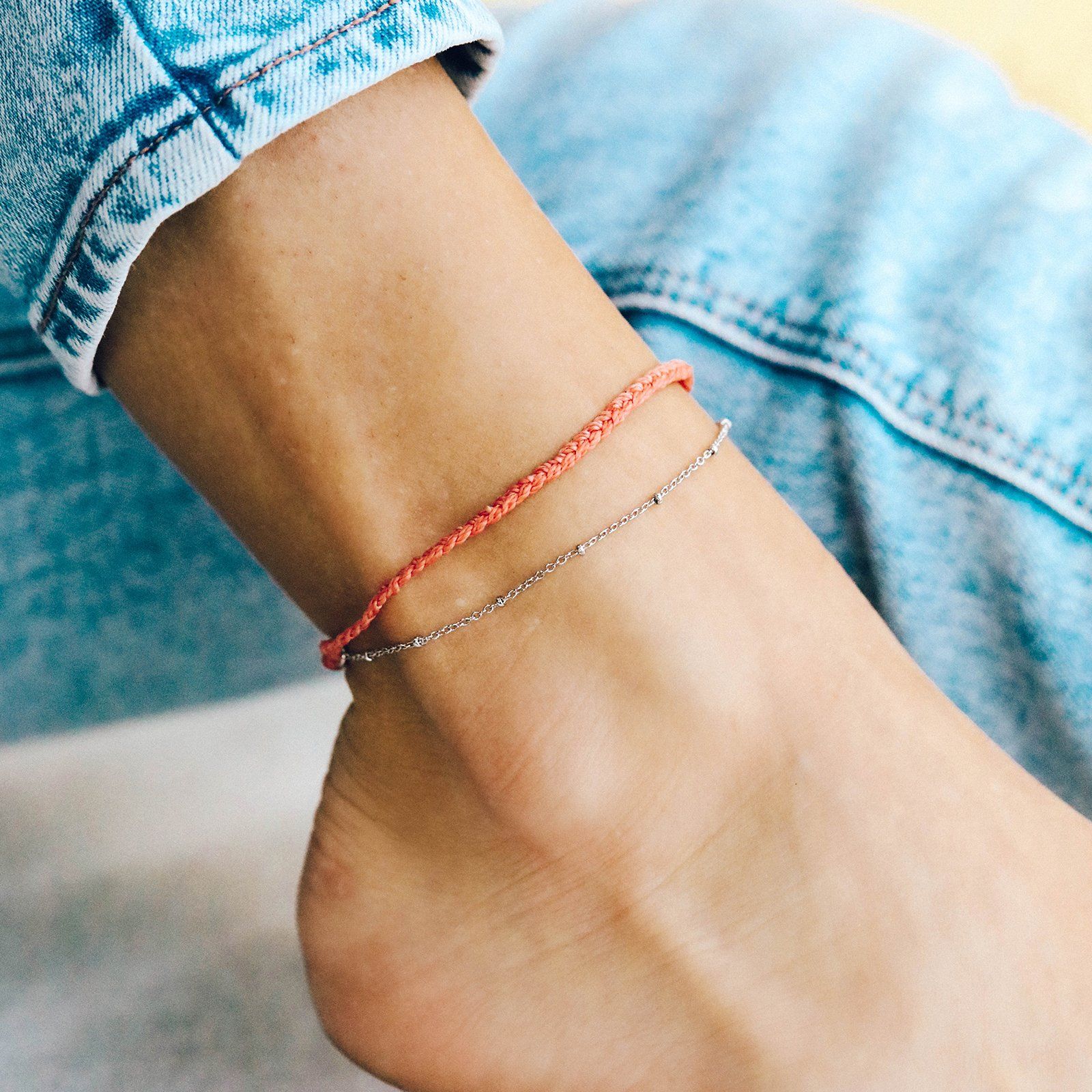 Cute thread sale anklets