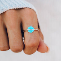 Opal Saturn Ring Gallery Thumbnail