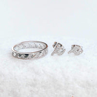 Crystal Wave Earring & Ring Set Gallery Thumbnail