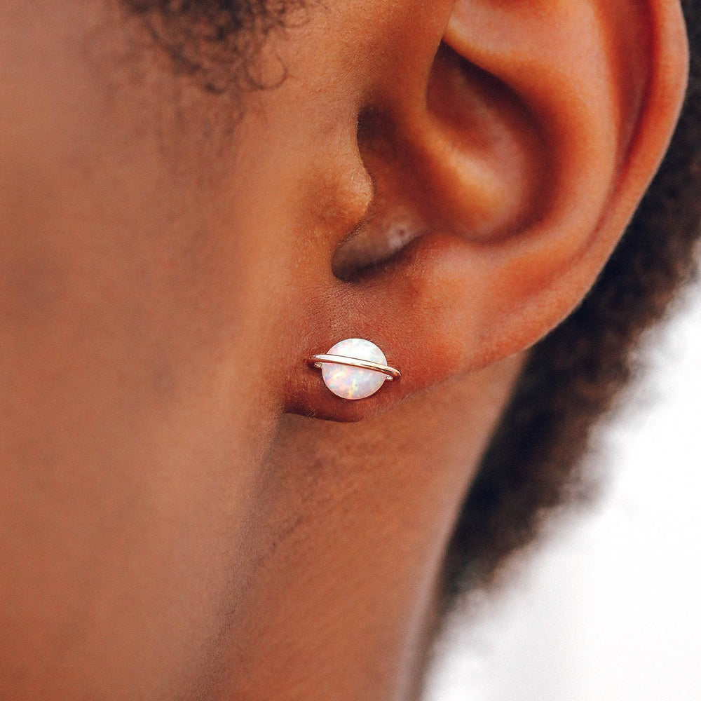 Opal Saturn Stud Earrings 9