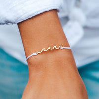 Gold Delicate Wave Bracelet Gallery Thumbnail