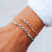 Silver Delicate Wave Bracelet Gallery Thumbnail