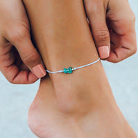 Fluorite Raw Stone Anklet Gallery Thumbnail