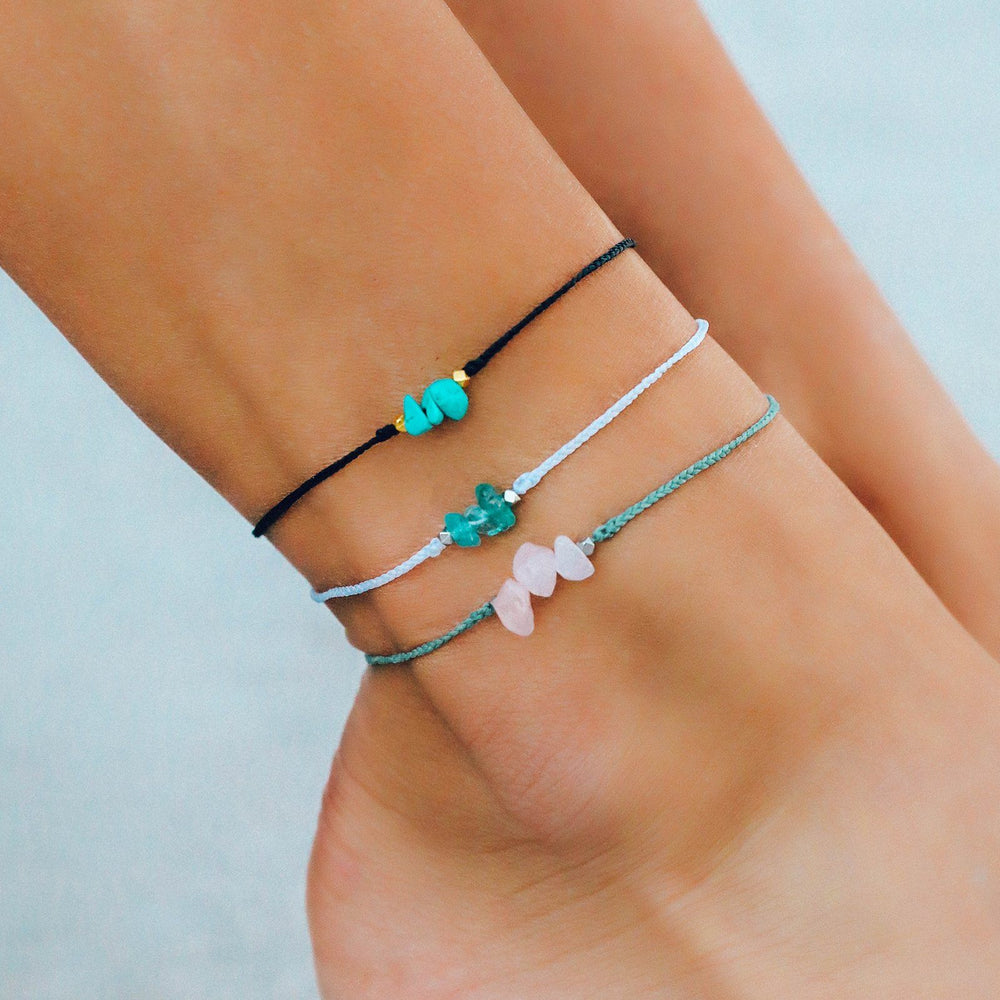 Turquoise Raw Stone Anklet 4