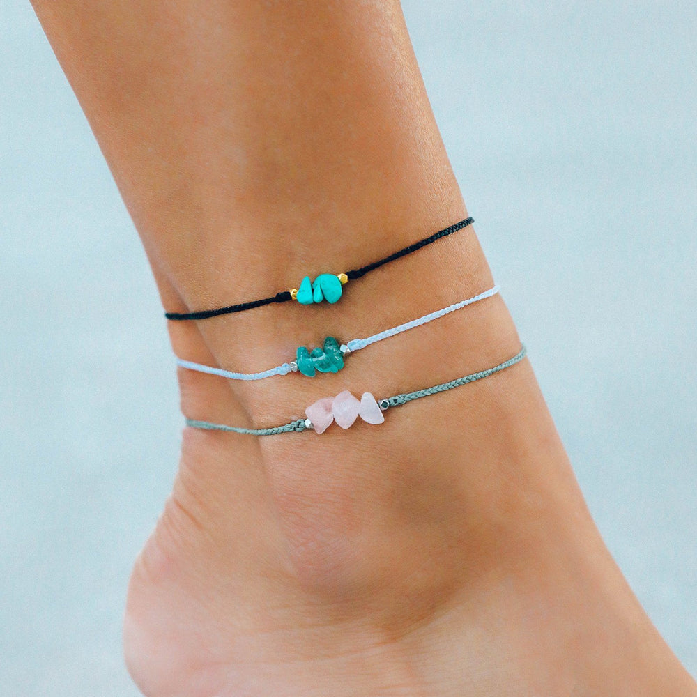 Turquoise Raw Stone Anklet 5