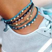 Mini Braided Coin Anklet Gallery Thumbnail
