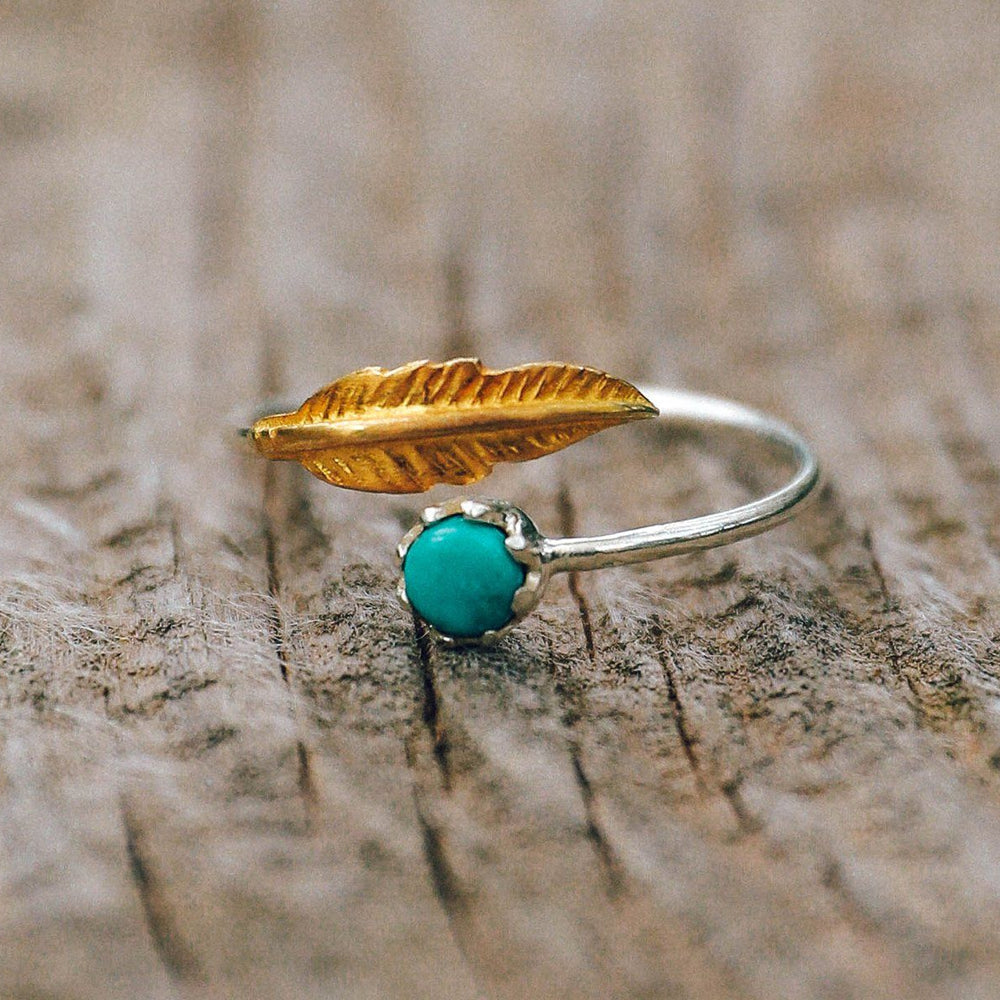 Gold Feather Ring 3