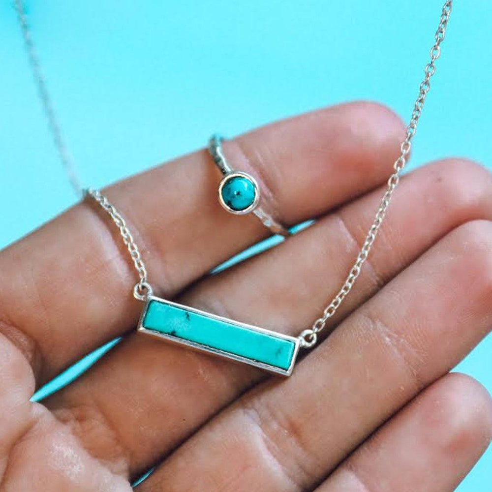 Turquoise Bar Necklace 4