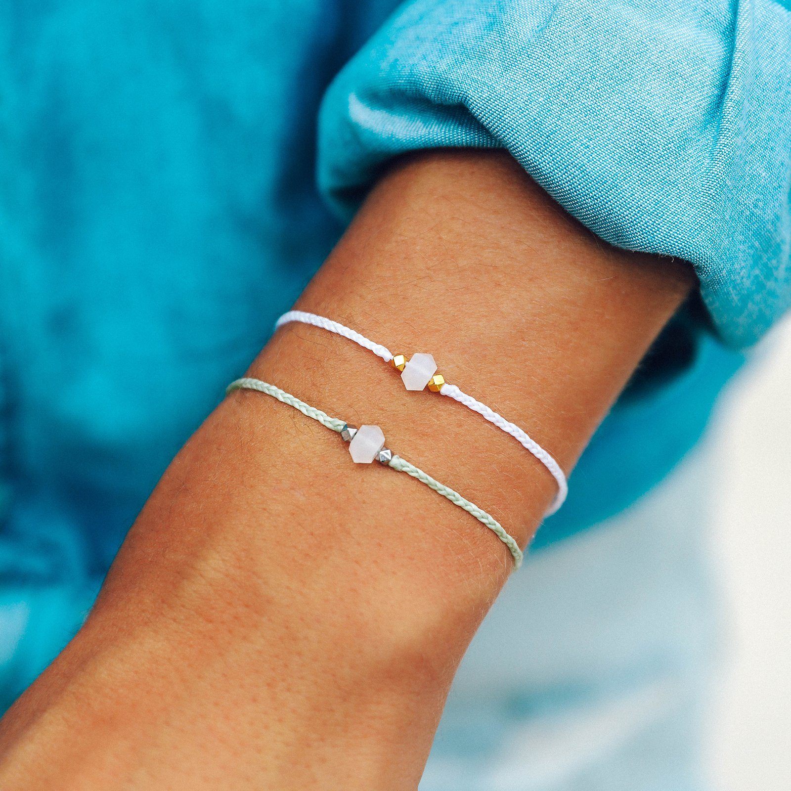 crystal bead stretch bracelets - final sale – modern+chic