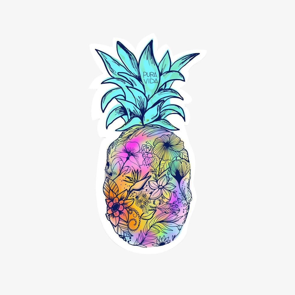 Floral Pineapple Sticker 1