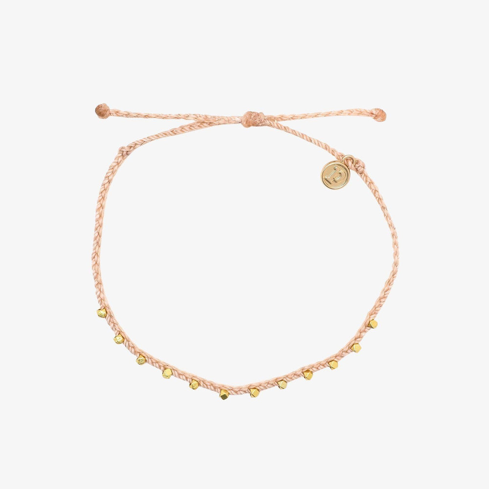 Gold Stitched Beaded Anklet 1