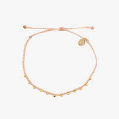 Gold Stitched Beaded Anklet