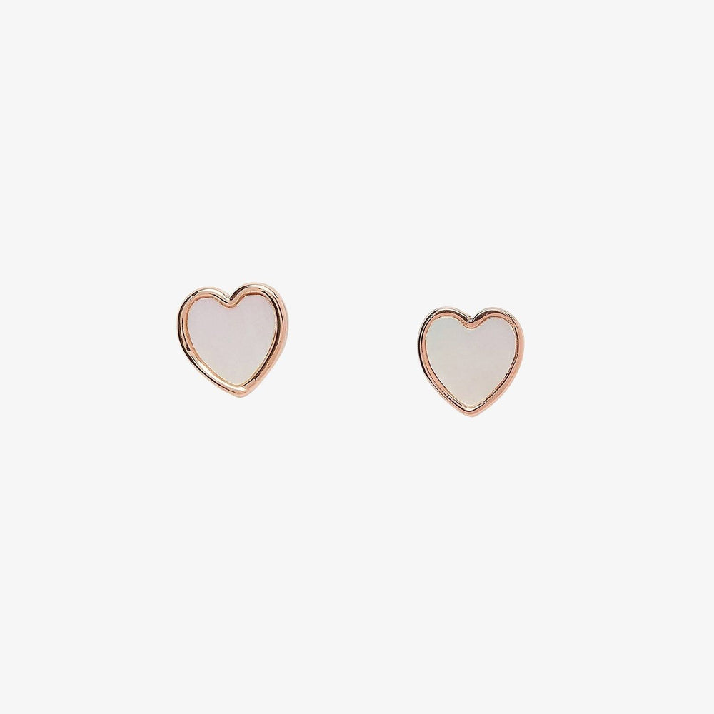 Heart of Pearl Stud Earrings 1