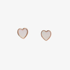 Heart of Pearl Stud Earrings