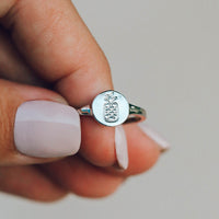 Pura Vida Pineapple Coin Ring Silver Gallery Thumbnail