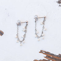 Pearl Chain Wrap Earrings Gallery Thumbnail