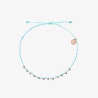 Rose Gold Stitched Beaded Anklet Gallery Thumbnail