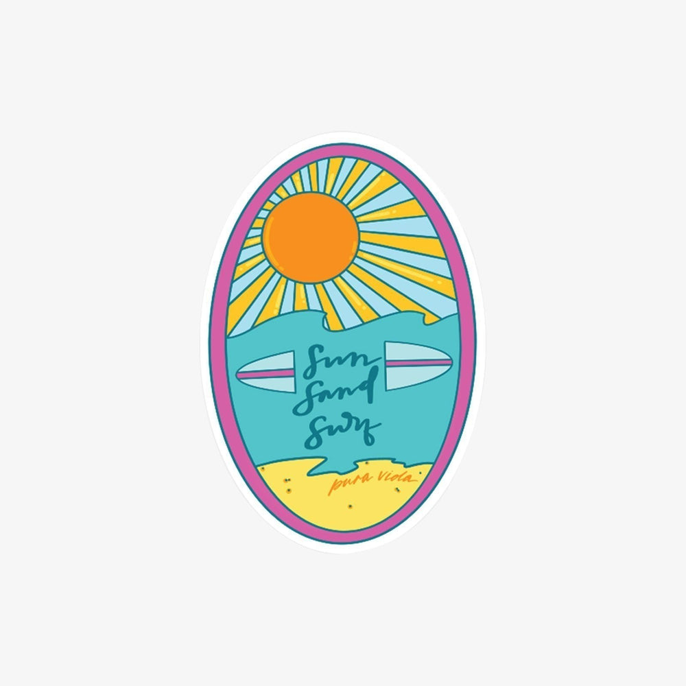Sun Sand Surf Sticker 1