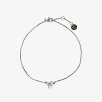 Delicate Three Stone Chain Anklet Gallery Thumbnail