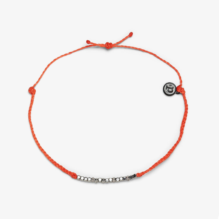 Faceted Metal Bead Anklet