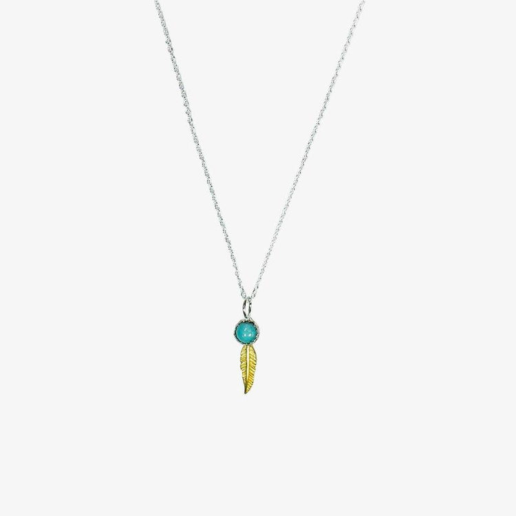 Pura Vida Feather Necklace Silver