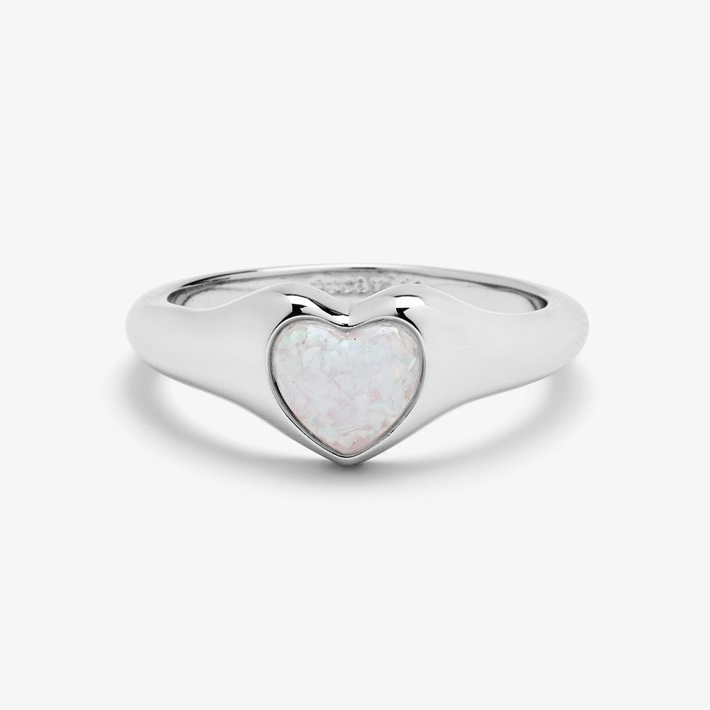 Stone Heart Signet Ring 2