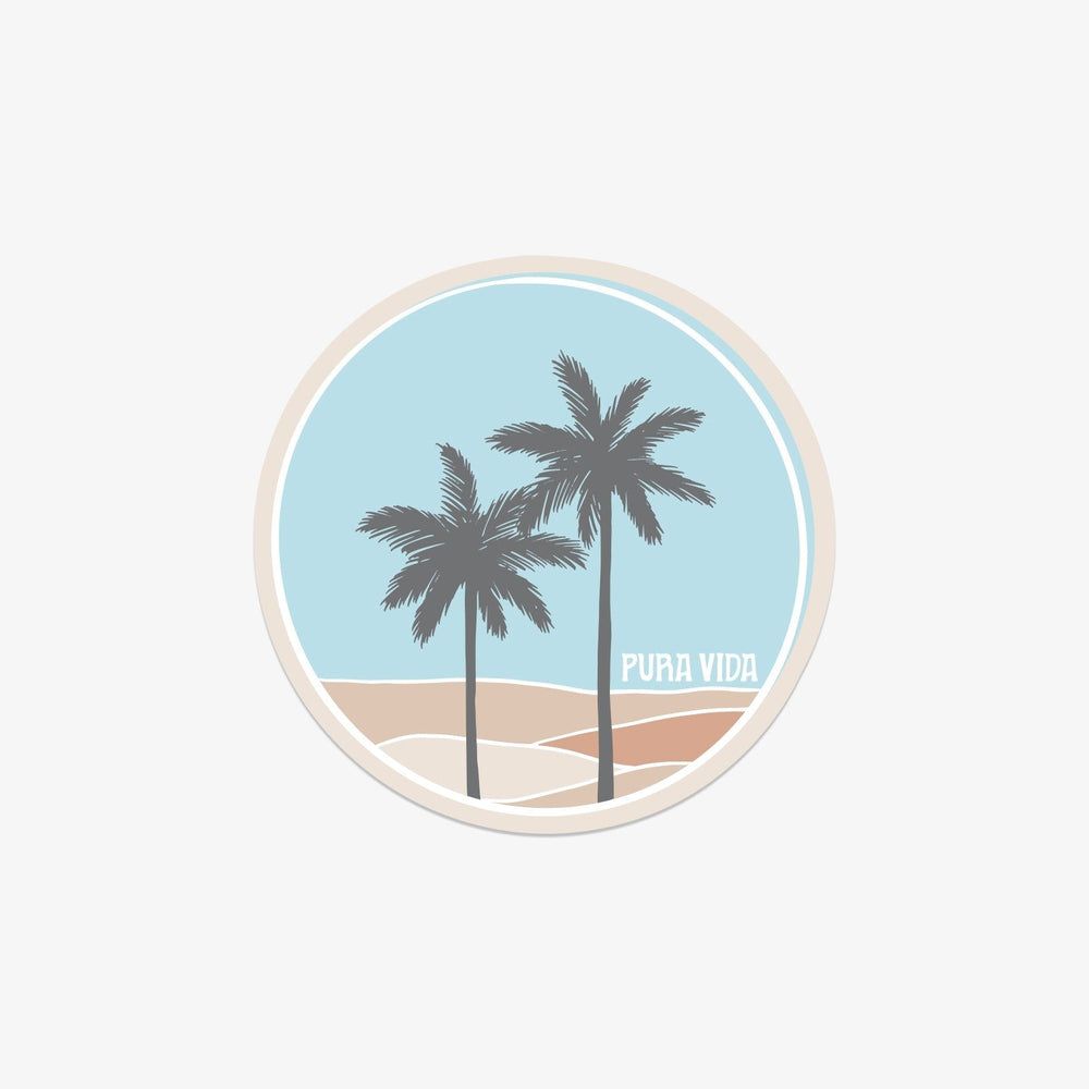 Sky Blue Palms Sticker 1